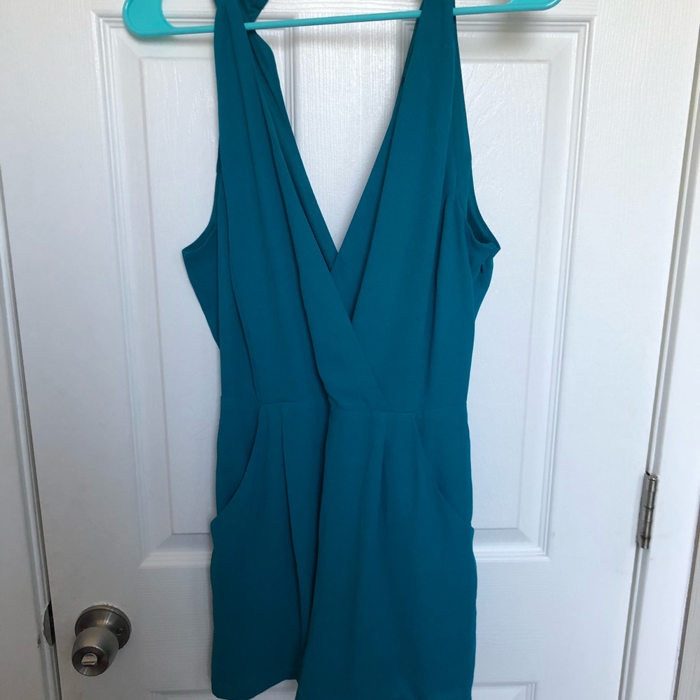 Express Romper in dark teal sz 6